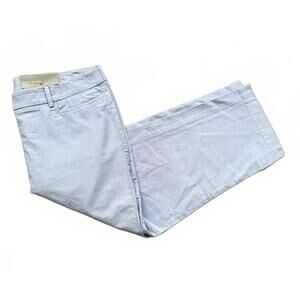 NEW Talbots Perfect Skimmer Pedal Pusher Pants Size 10 Blue Capri Cropped Cotton